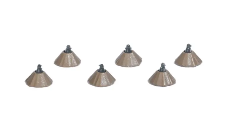 Set di 6 talpe con montagnola di terra