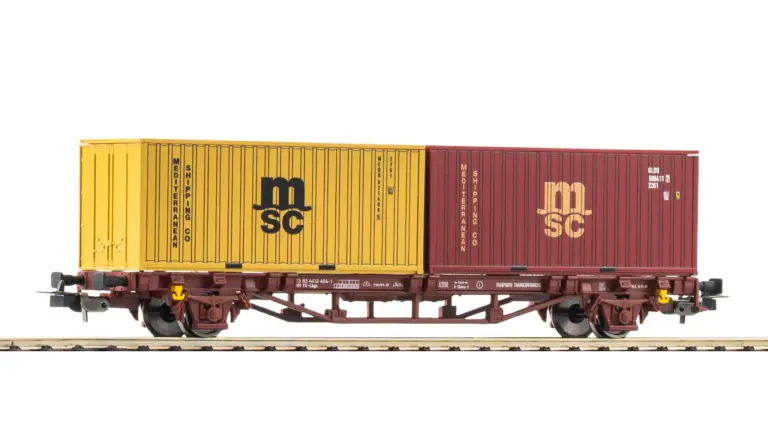 FS Carro Tipo Lbgs con 2 container 20 MSC | Scala H0
