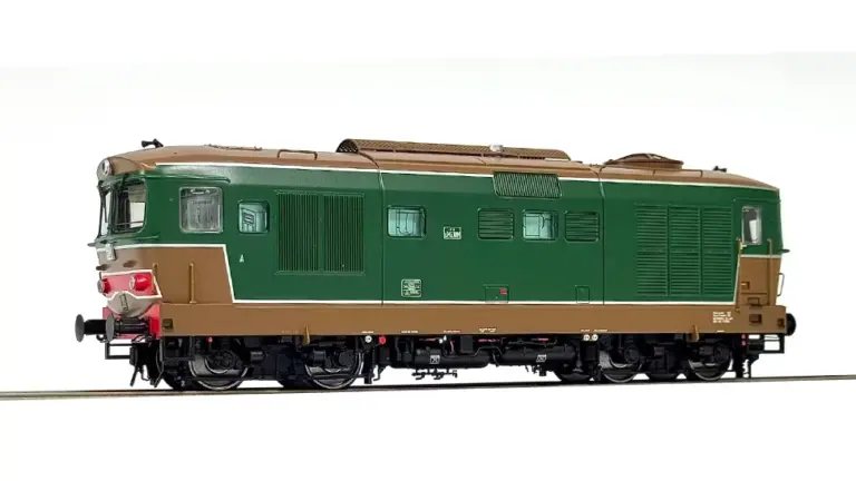 FS Locomotiva D 345.1084 verde/isabella | Scala H0